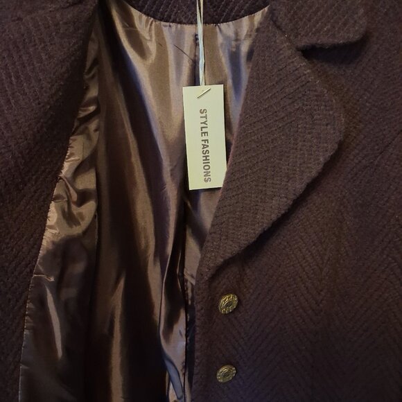 NWT Comfy Lined Purple Blazer Jacket Spring Fall Winter Jackets Tag Size M - Picture 11 of 13